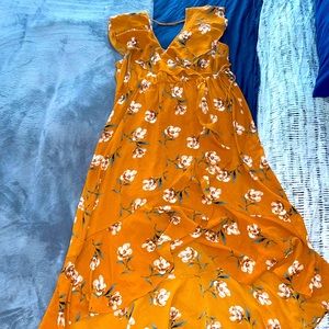 Soprano Floral Hi-Lo Faux Wrap Dress. 3XL